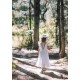 Linen Dress with Lace and Ruffleswhite