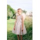 Oganza Dress with Ruffles on the Shouldersbeige