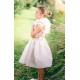 Oganza Dress with Ruffles on the Shouldersbeige