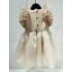 Oganza Dress with Ruffles on the Shouldersbeige