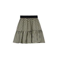 Chess Mini Skirt  black & cream
