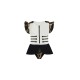 Circus Bathing Suit    cream, black & gold