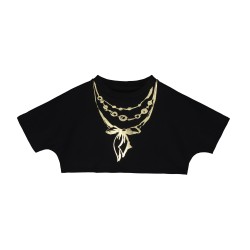 Jewelry Crop Sweatshirt  black