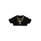 Jewelry Crop Sweatshirt  black