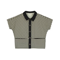 Chess Shirt  black & cream