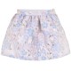Gathered Skirt  powder blue / cream