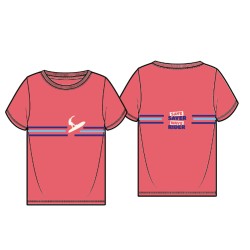 Surfer Front & Back Tee   Jersey_Coral