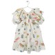 MEDITERRANEAN-PRINT RUFFLED DRESS  OFF-WHITE