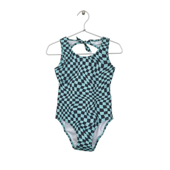 CHECK-PRINT BODYSUIT   GREEN