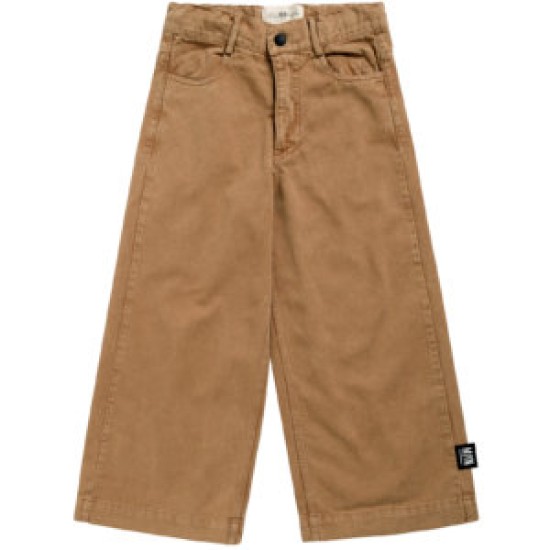 Brown Heavy Washed Wide Leg Pants
